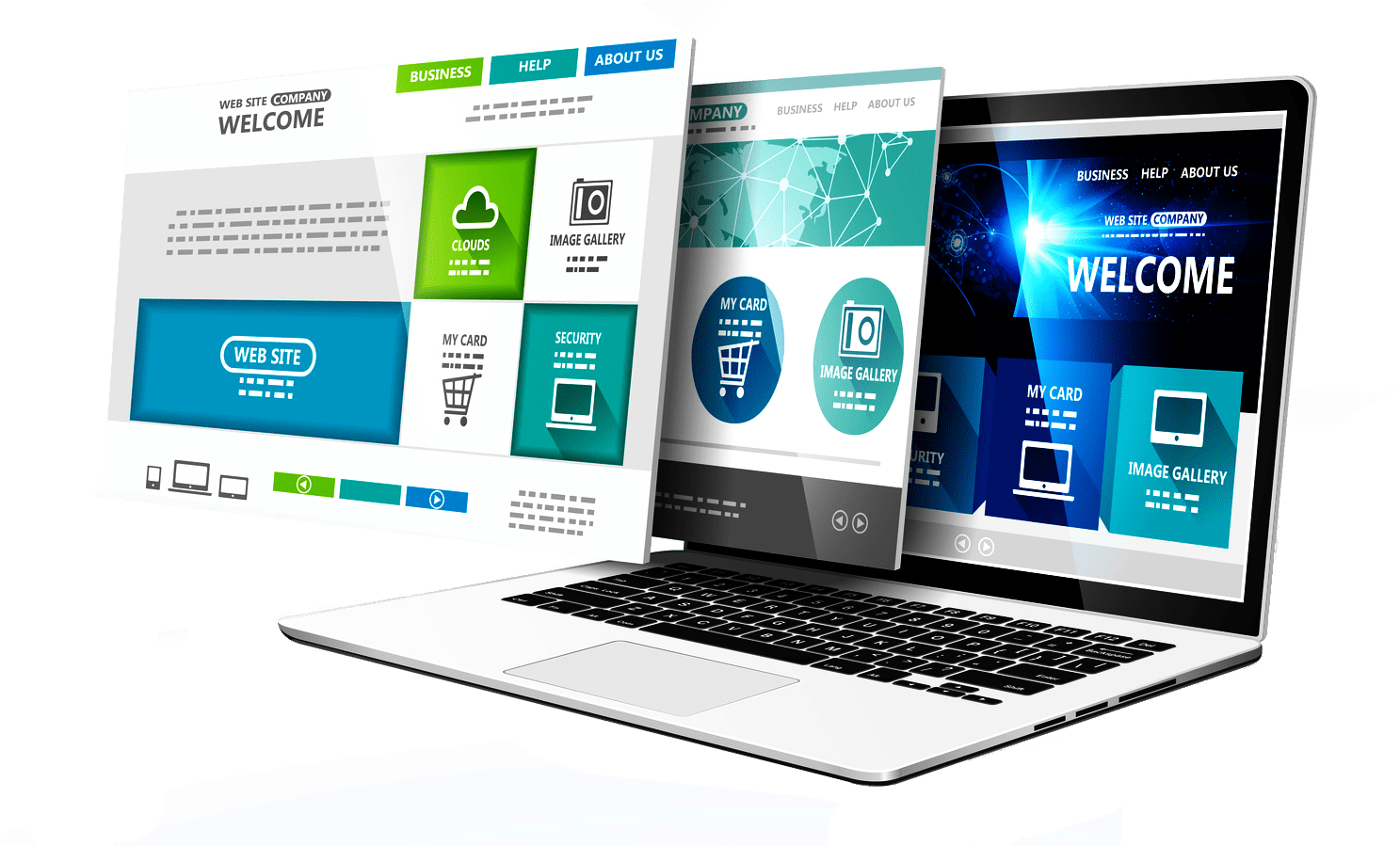 A few pages on a tiny website